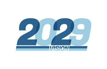 Happy new year 2029. Typography logo 2029 vision, 2029 New Year banner