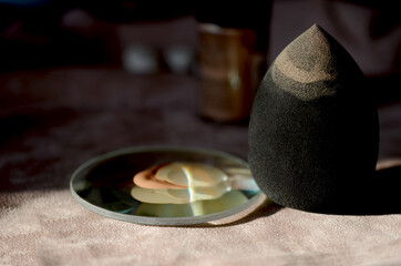 Makeup tool sponges or beauty blende. Makeup sponge, foundation. 