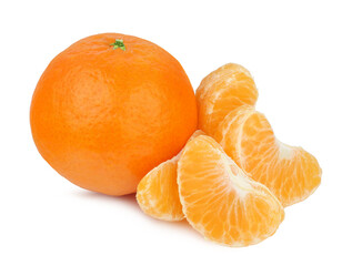 Tangerines isolated on white background
