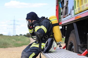 firefighter in action