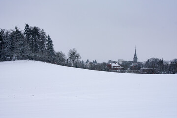 ski resort in winter