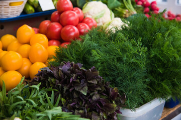 Vegetables in boxes