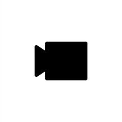 Camcorder icon in glyph or jet black style. Vector