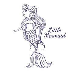 Cute mermaid for kids fashion artworks