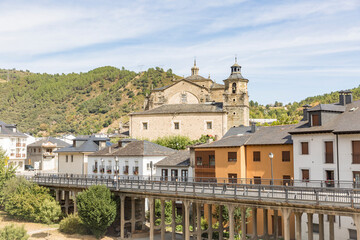 Fototapeta na wymiar Fuente Quintano Viaduct in Villafranca del Bierzo, El Bierzo, province of Leon, Castile and Leon, Spain