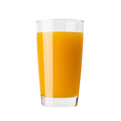 Glass of fresh juice isolated on white background
