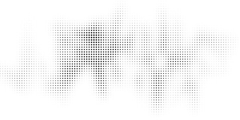 Halftone texture with geometric figures. Vector.