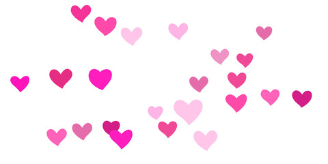 Heart confetti falling beautifully chaotically.