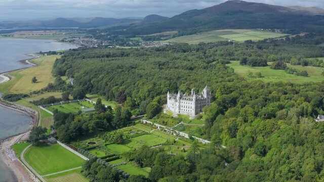 Aerial view of beautiful Dunrobin Catle