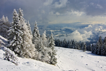 Winter landscape in the mountains of Austria