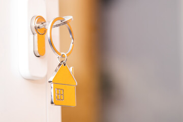 keys in the lock of the house door