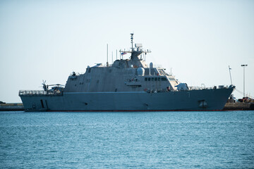 Fototapeta na wymiar Key West, FL, USA, 2020: Warship in Florida. Navy.
