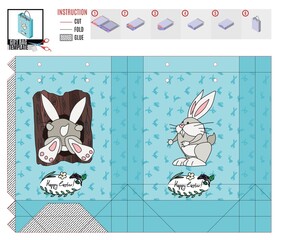 package store for Easter. a hare climbing a tree