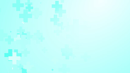 Abstract medical health blue cross pattern background.