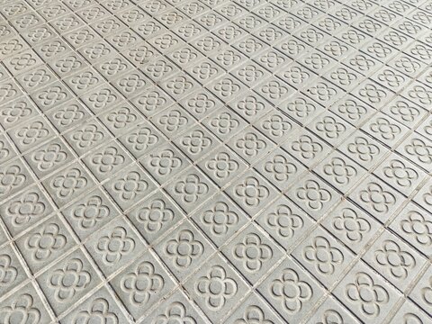Typical Barcelona antoni gaudi modernism style pavement/ornament