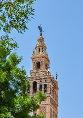 Fototapeta na wymiar Giralda tower of Seville Cathedral, Andalusia, Spain