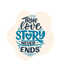 Card with slogan about love in calligraphy style. Vector abstract lettering composition. Trendy graphic design for print. Motivation poster. Quote for Valentine's Day.