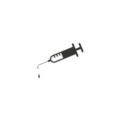 Syringe, Injection, Vaccination in trendy flat style design. Vector graphic illustration. Syringe icon for website design, logo, app, and ui. Vector file. Pixel perfect.