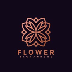 Elegant Flower Fashion Logo Design. Creative Idea logos designs Vector illustration template
