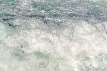Fototapeta na wymiar big ocean waves breaking in atlantic ocean during storm
