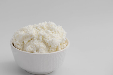 Freshly Churned White Butter Also Known As Safed Makhan Malai Or Homemade Makkhan In India Is Used To Prepare Desi Ghee In Bowl. Isolated On White Background With Copy Space For Text