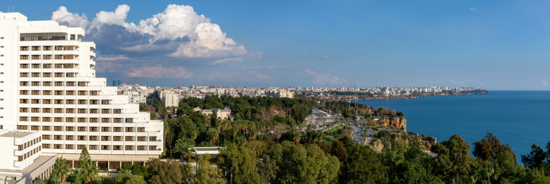 Sea view from the area of Antalya's oldest hotels