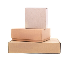 Three cardboard boxes.