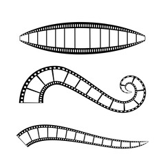 Set of film elements for cinematography vector illustration