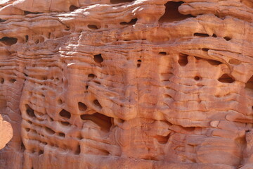 The beautiful shapes caused by erosion in canyon Salama in Sinai in Egypt