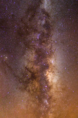 Das galaktische Zentrum der Milchstraße beobachtet von einem der dunkelsten Stellen der Welt in Neuseeland.