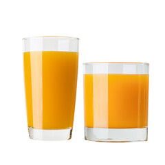 Glass of fresh juice isolated on white background