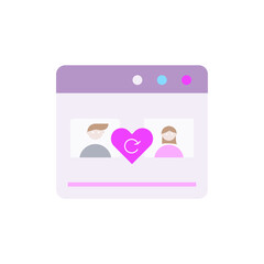 Flat icon design for Valentines celebrations