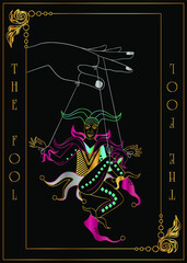 the illustration - card for tarot - The Fool Card.
