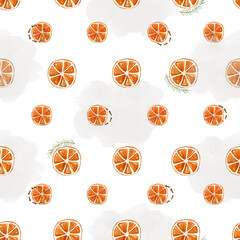 Christmas citrus sliced pattern