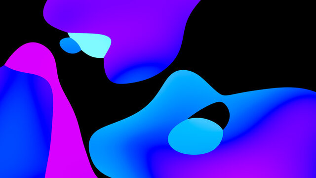 abstrakte farbkombination komposition design flüssig rund weich form illustrativ abbildung pastell druckfarbe neon