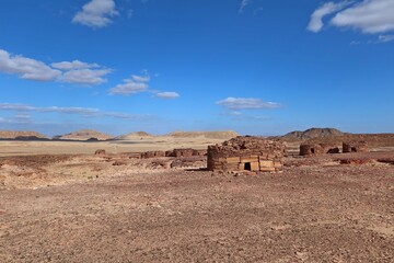 Old stone made Nawamis structures in Sinai in Egypt