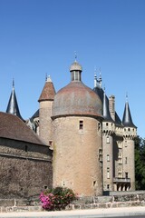 Fototapeta na wymiar Castle of La Clayette in Burgundy, France