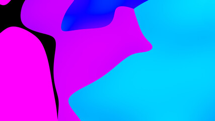 abstrakte farbkombination komposition design flüssig rund weich form illustrativ abbildung pastell druckfarbe neon © R. S.