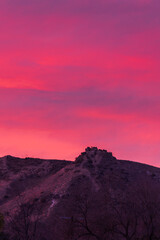 sunset in the mountains