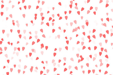 Abstract Red Hearts On White Background