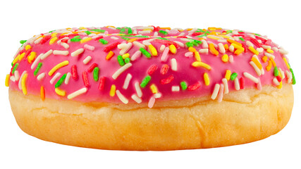 Donut isolated on white background, clipping path, full depth of field
