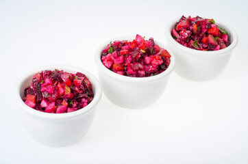 Beetroot diet dishes. Vegetarian vegetable salad