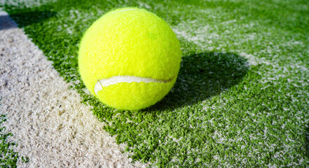 tennis ball on green grass