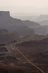 Dirt Road in Valley, Shafer Trail, Canyonlands National Park, Utah - 411641641