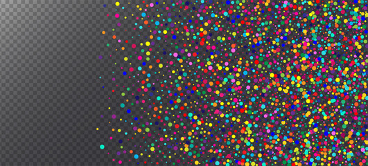 Rainbow Confetti Modern Vector Background.