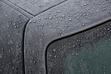Close up image of a car on a cold frozen winter morning.