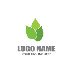 Logos of green Tree leaf ecology