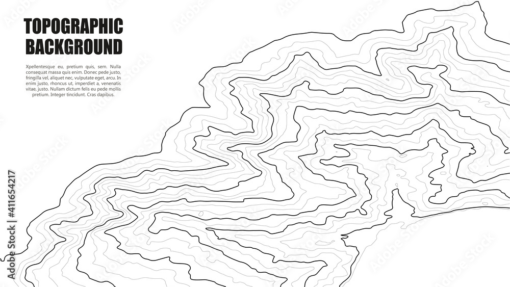 Aufkleber topographic map background. grid map. contour map vector. business concept. abstract vector illustra