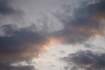 Naklejka na ściany i meble Abstract background of spring sky, clouds. Blurred Textures, Sky Clouds, Landscape Wallpaper