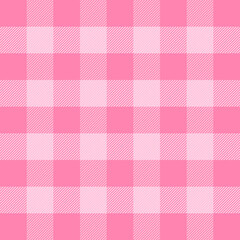 Valentines day tartan plaid. Scottish pattern in white and pink cage. Scottish cage. Traditional Scottish checkered background. Seamless fabric texture. Vector illustration